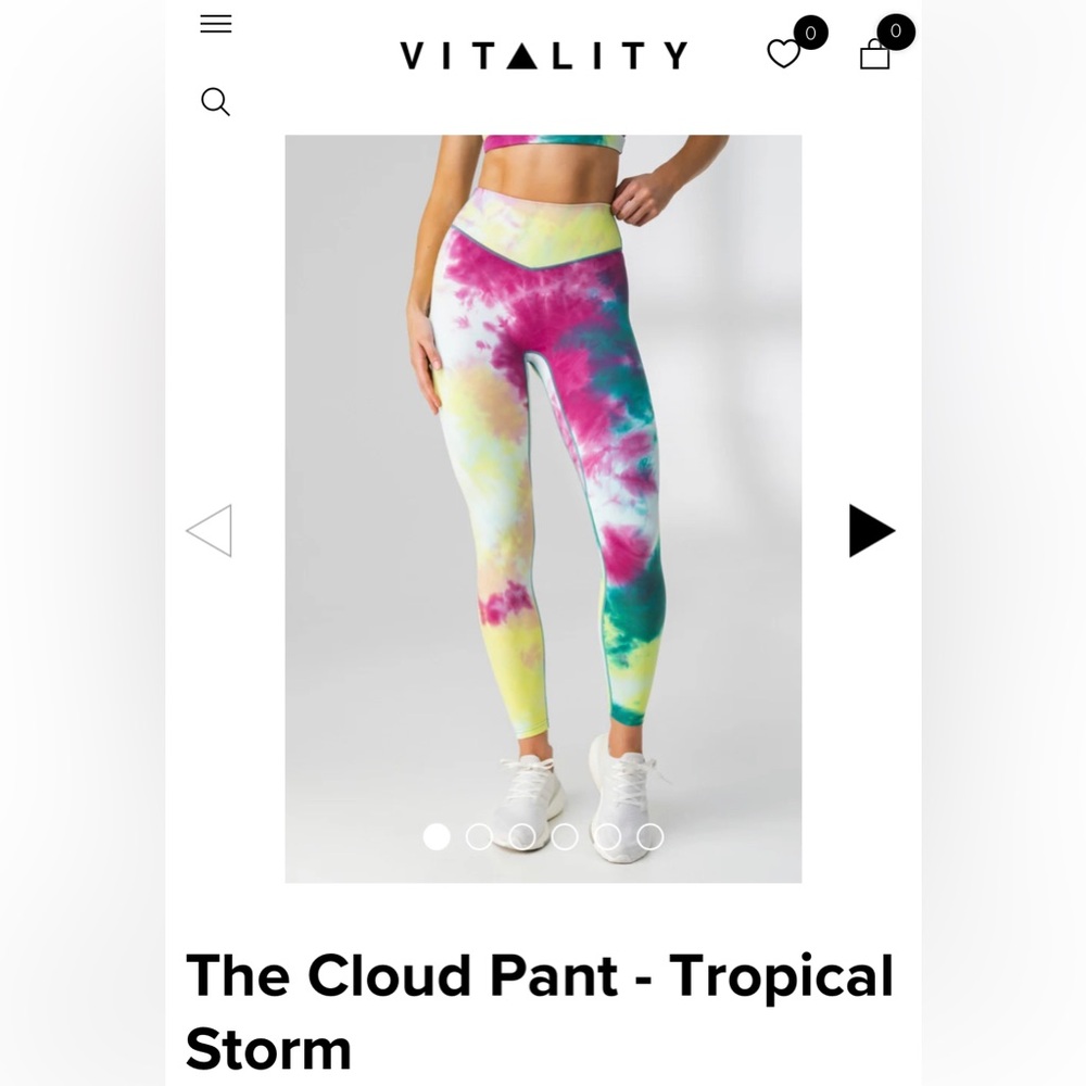 Vitality (Balance Athletica) The Cloud Pant - Tropical Storm (size Medium)